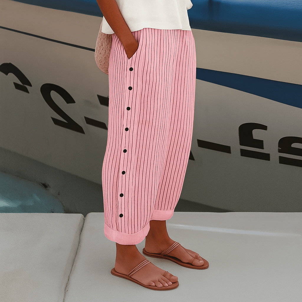 Comfy Straight Pants with Side Pockets 4
