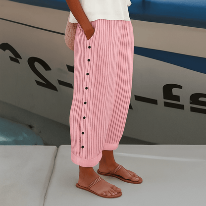 Comfy Straight Pants with Side Pockets 4