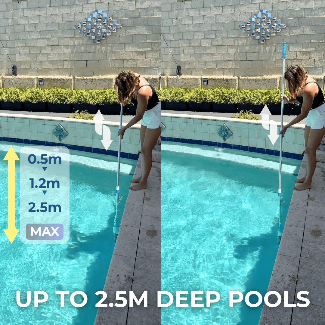 Cordless 3-in-1 Pool Vacuum — Rechargeable Cleaner 3