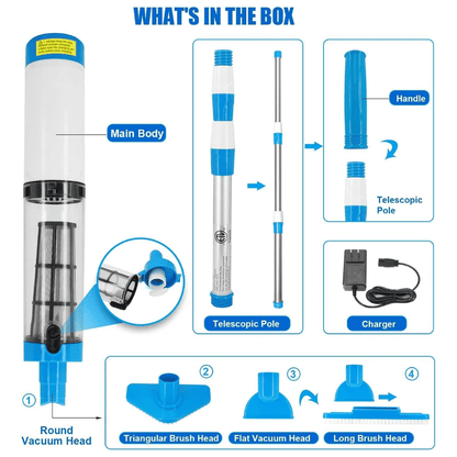 Cordless 3-in-1 Pool Vacuum — Rechargeable Cleaner 5