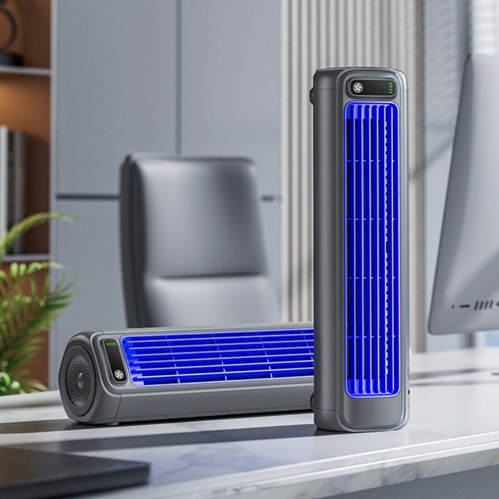 Cordless Portable Air Cooler — Rotating Airflow, USB 2