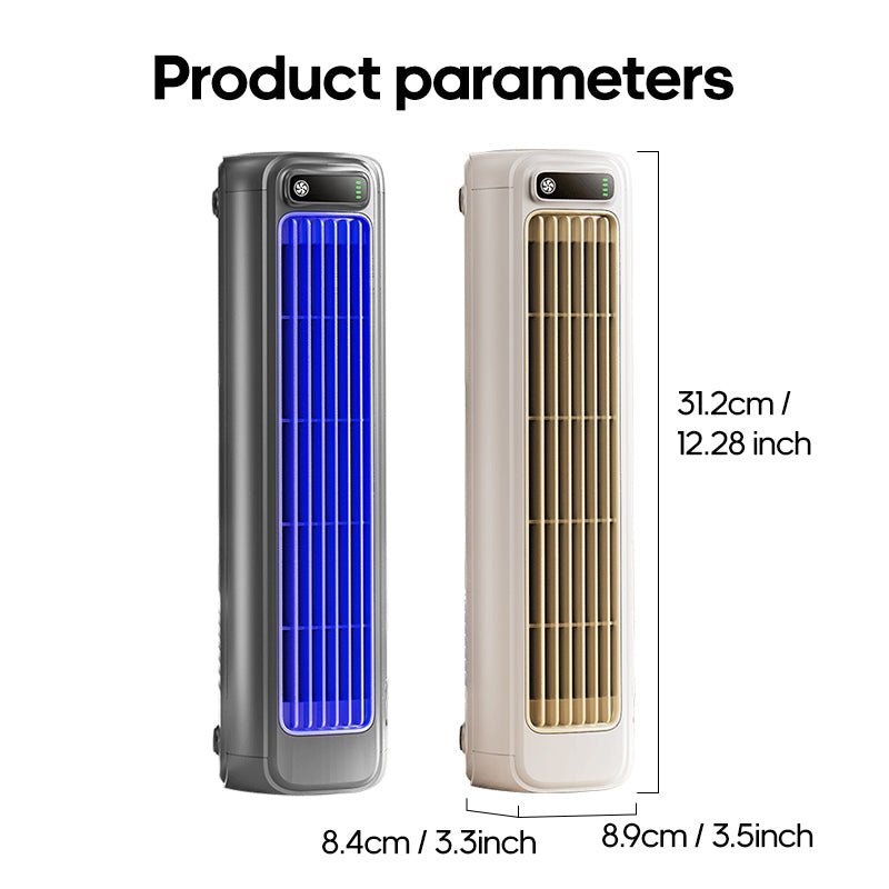 Cordless Portable Air Cooler — Rotating Airflow, USB 9