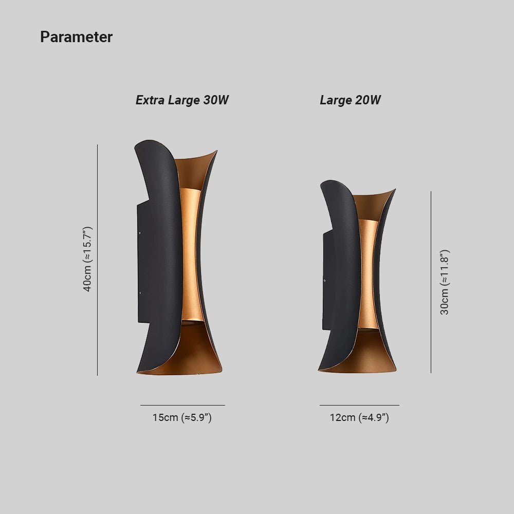 Curved LED Wall Light — IP65 Waterproof Outdoor 6