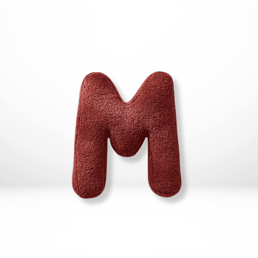 Velvet Alphabet Throw Pillow — Letters A to Z
