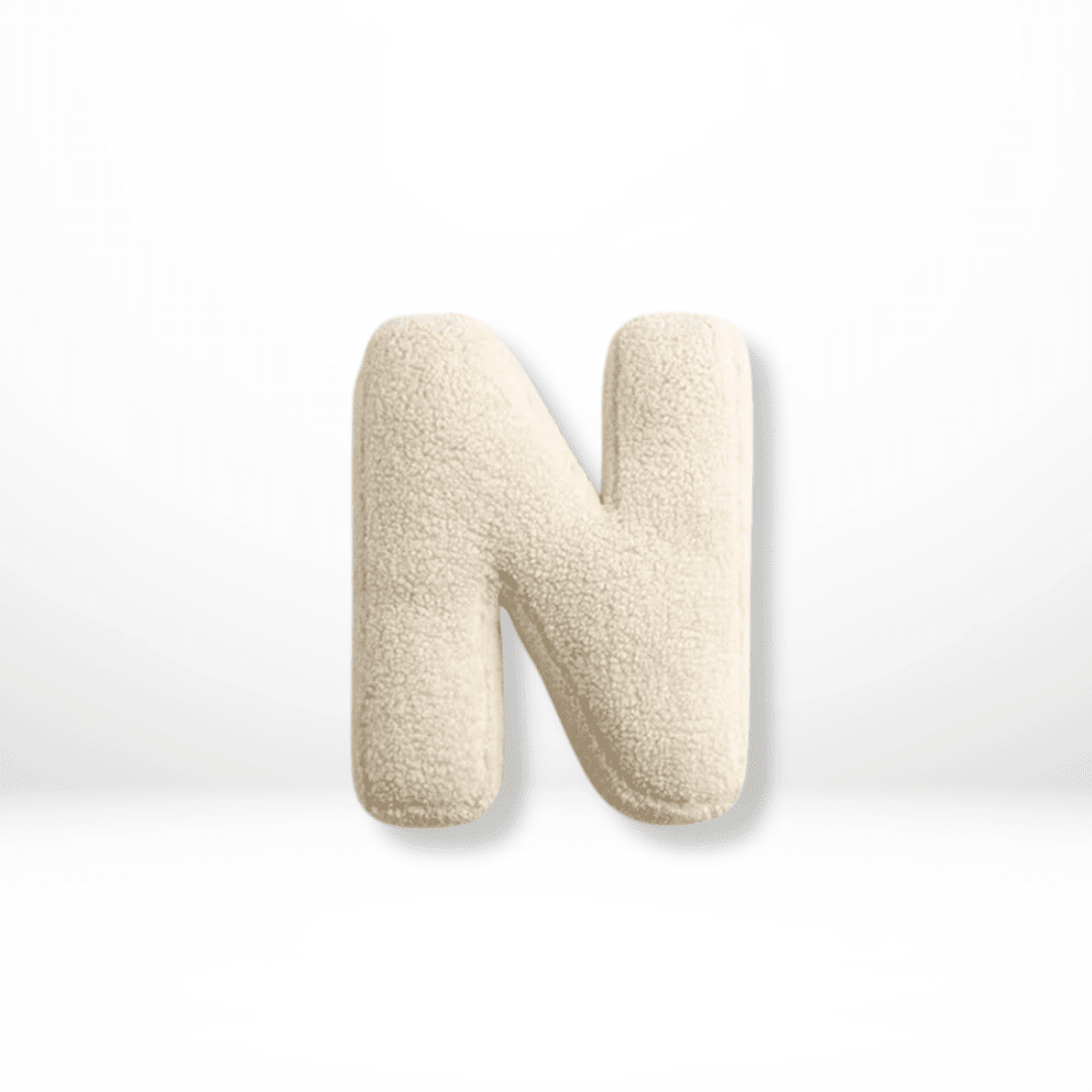 Velvet Alphabet Throw Pillow — Letters A to Z