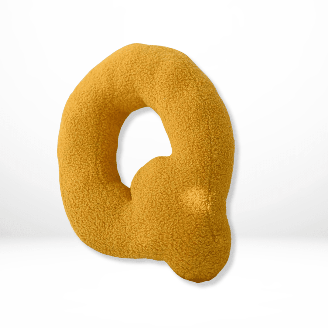 Velvet Alphabet Throw Pillow — Letters A to Z