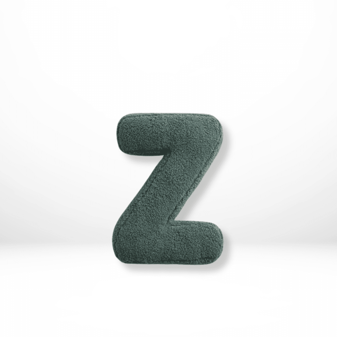 Velvet Alphabet Throw Pillow — Letters A to Z