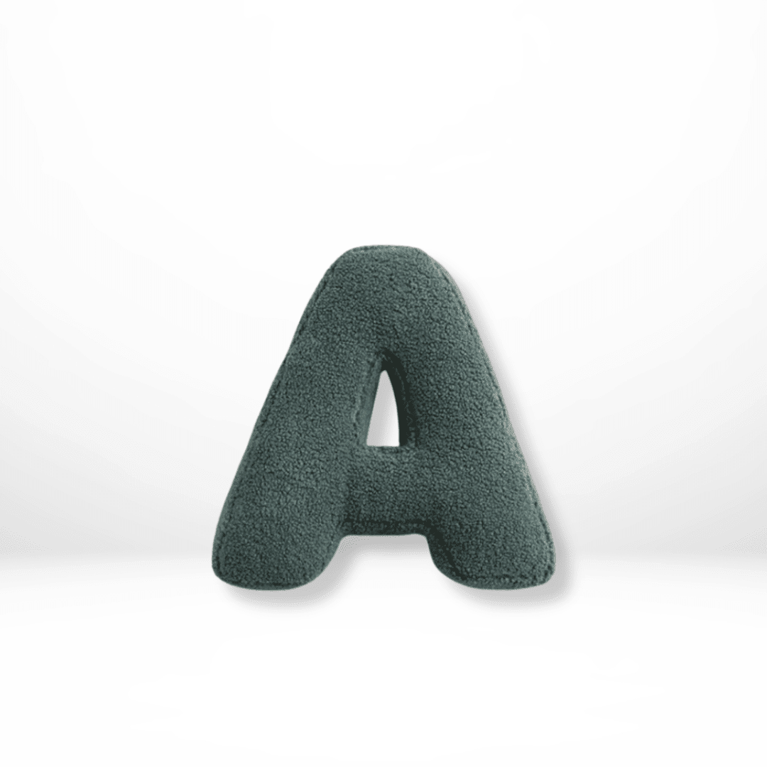 Velvet Alphabet Throw Pillow — Letters A to Z