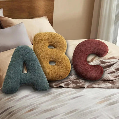 Velvet Alphabet Throw Pillow — Letters A to Z