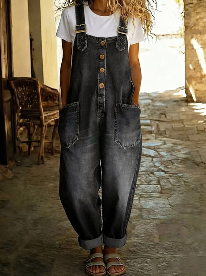 Denim Overalls — Adjustable Buckle Straps 2