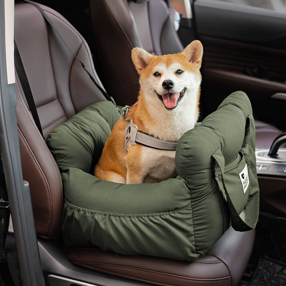 Dog Car Seat Bed with Washable Cover & Adjustable Straps 1