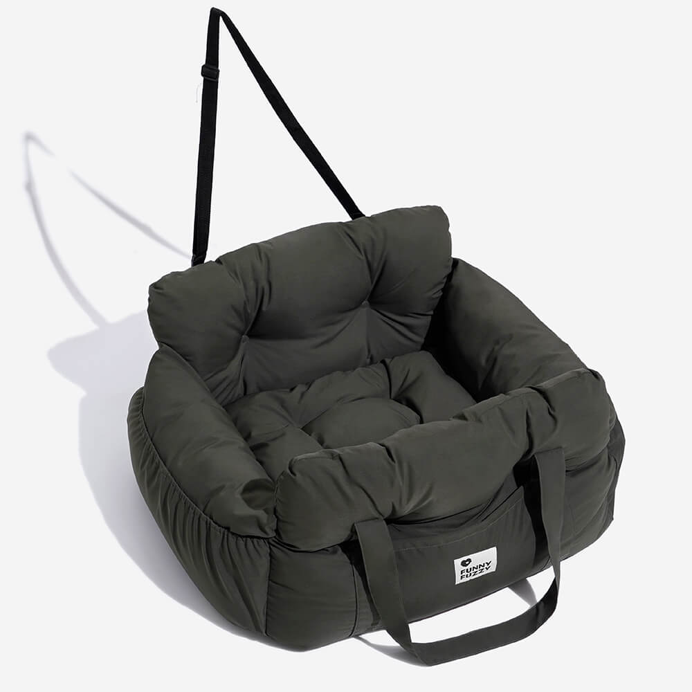 Dog Car Seat Bed with Washable Cover & Adjustable Straps 11