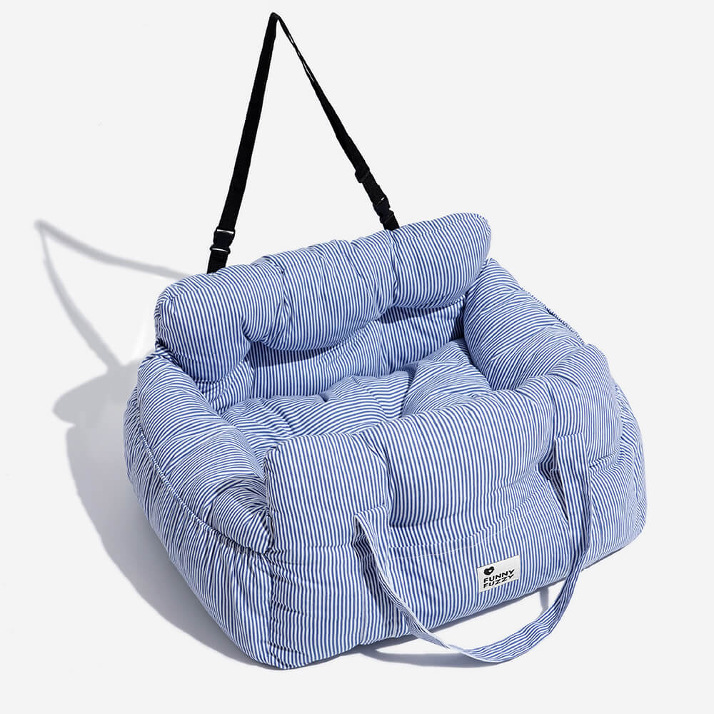 Dog Car Seat Bed with Washable Cover & Adjustable Straps 12