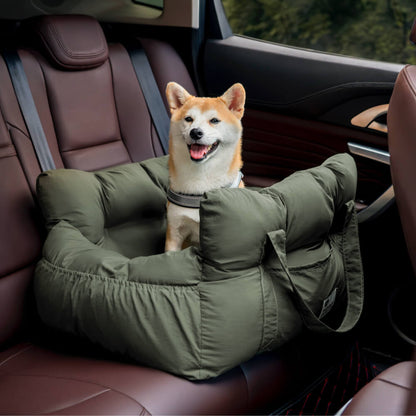 Dog Car Seat Bed with Washable Cover & Adjustable Straps 2