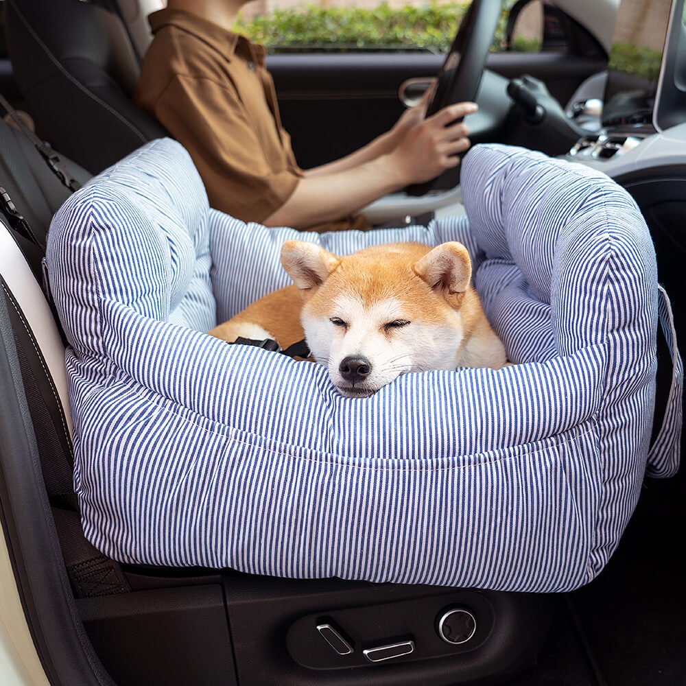 Dog Car Seat Bed with Washable Cover & Adjustable Straps 4