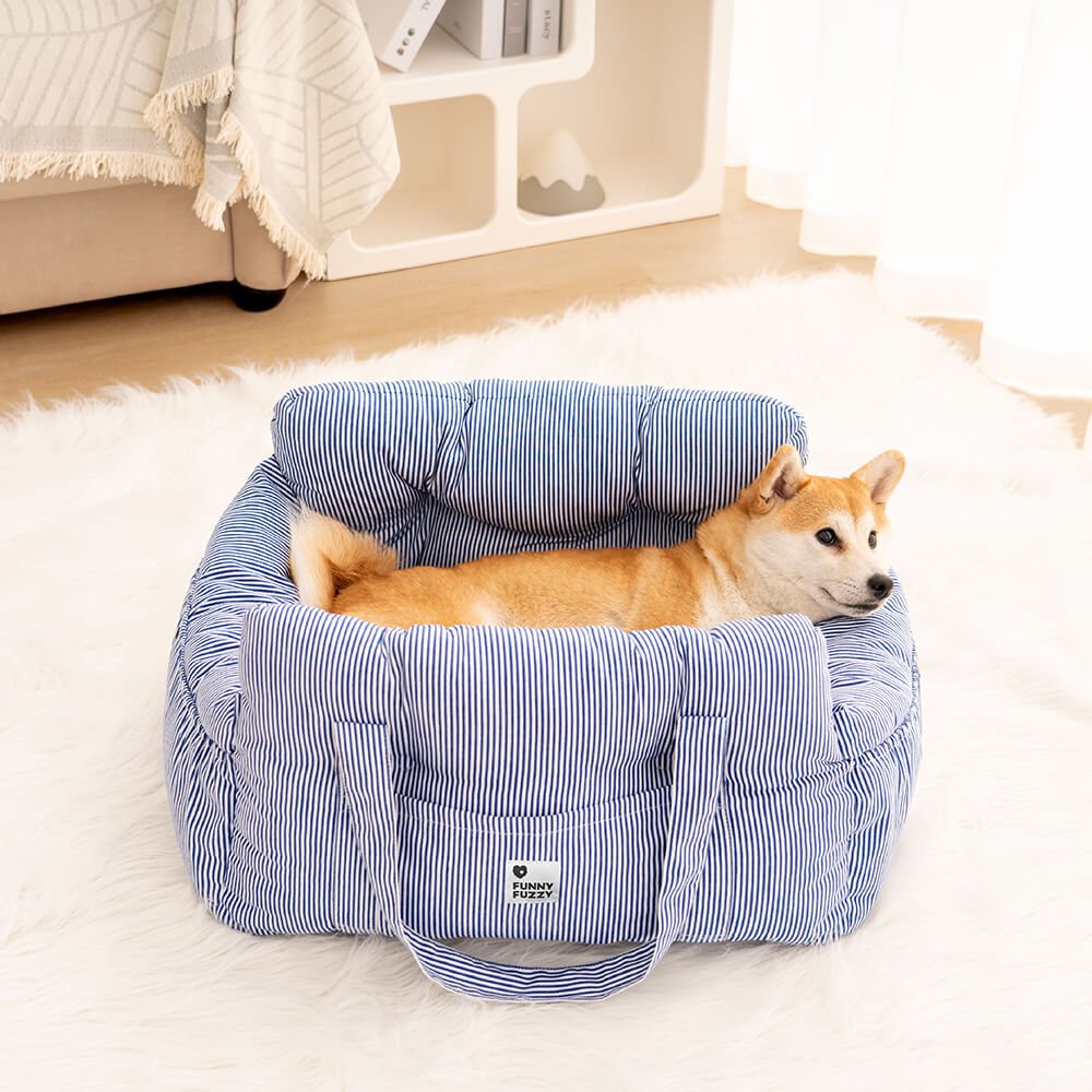 Dog Car Seat Bed with Washable Cover & Adjustable Straps 9