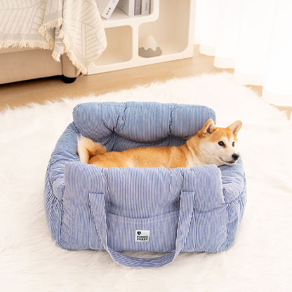 Dog Car Seat Bed with Washable Cover & Adjustable Straps 9