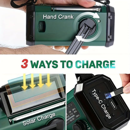 Emergency Radio — Solar Hand Crank with USB Charging 4