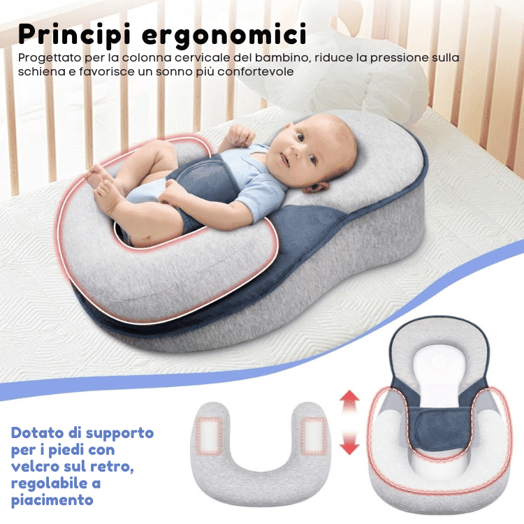 Ergonomic Baby Pillow — Safe Back-Sleep Head Support 7