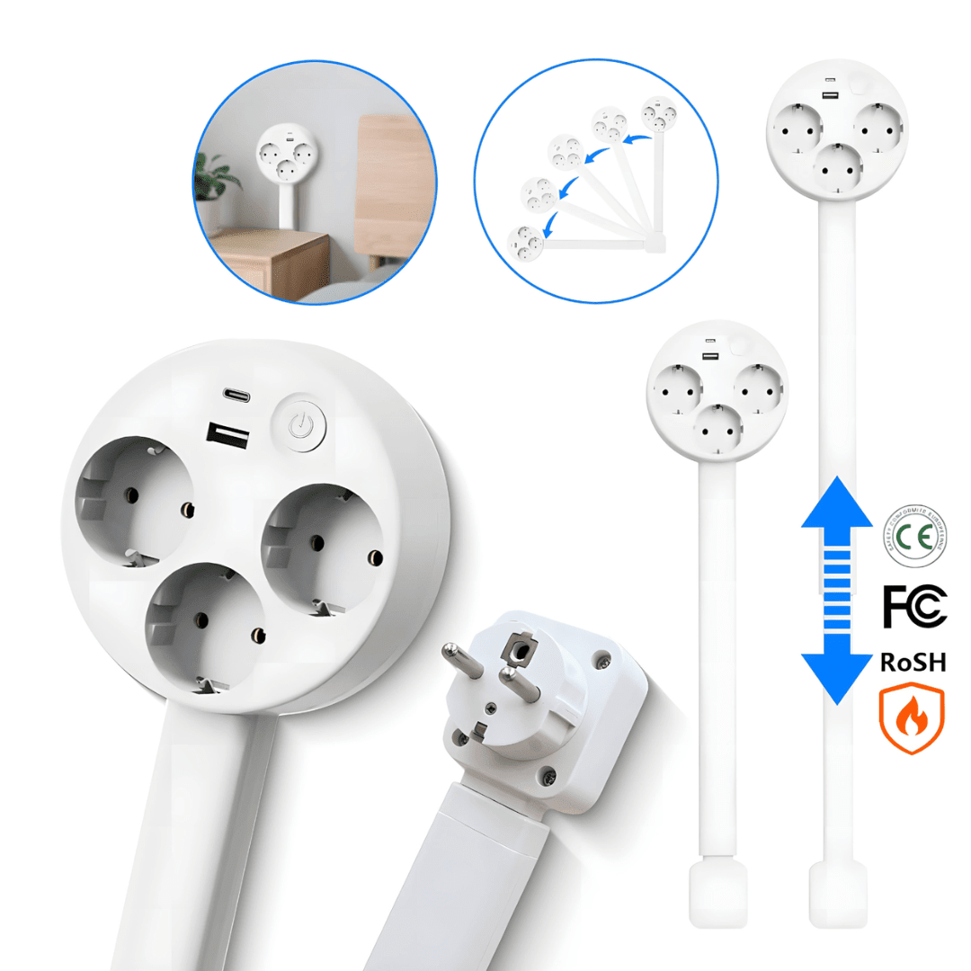Extendable Power Strip With USB — Reach 5 Devices 2