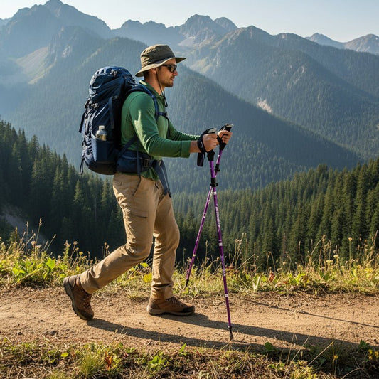 Foldable Adjustable Trekking Poles, Anti-Slip 1