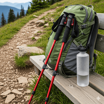 Foldable Adjustable Trekking Poles, Anti-Slip 2