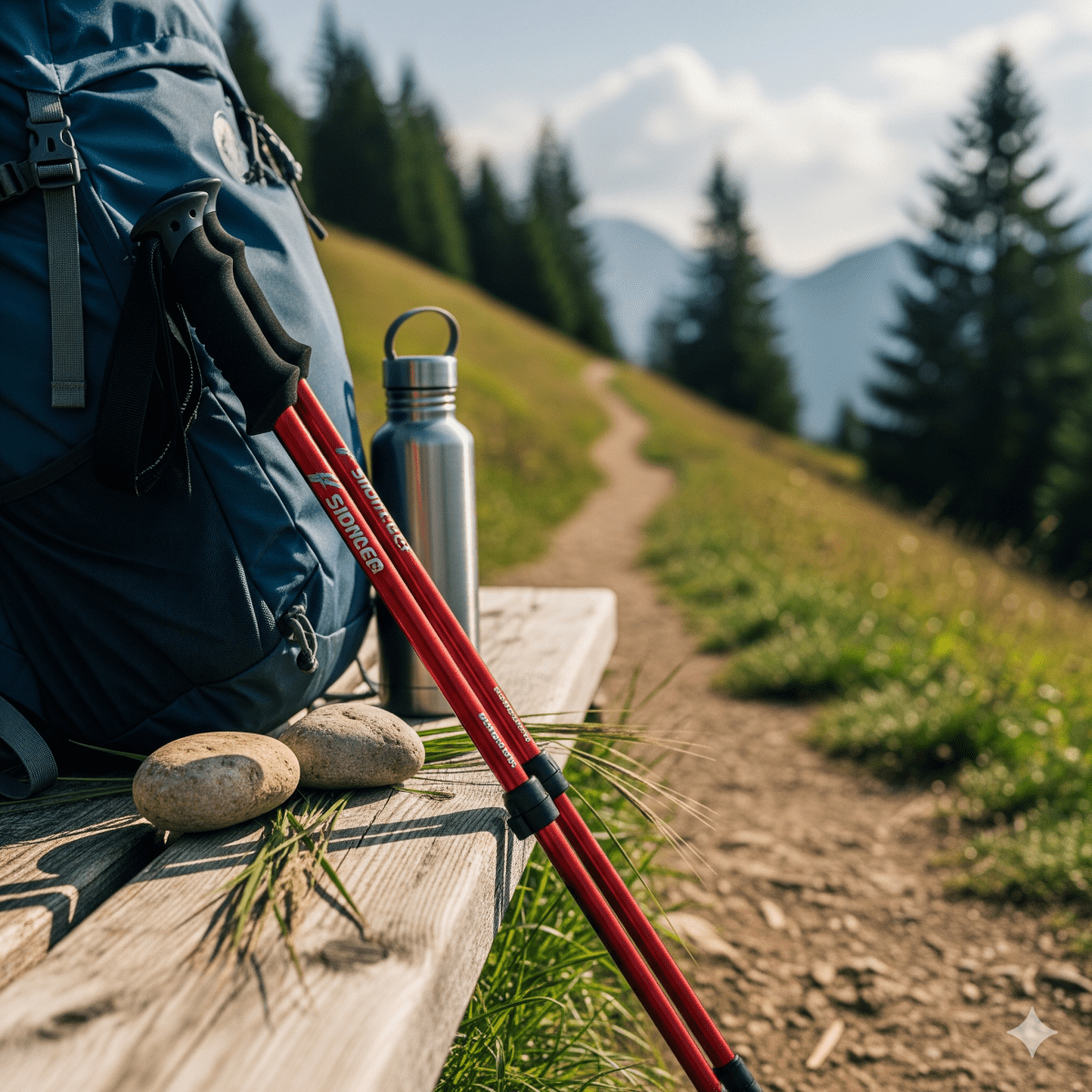 Foldable Adjustable Trekking Poles, Anti-Slip 3