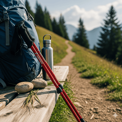 Foldable Adjustable Trekking Poles, Anti-Slip 3
