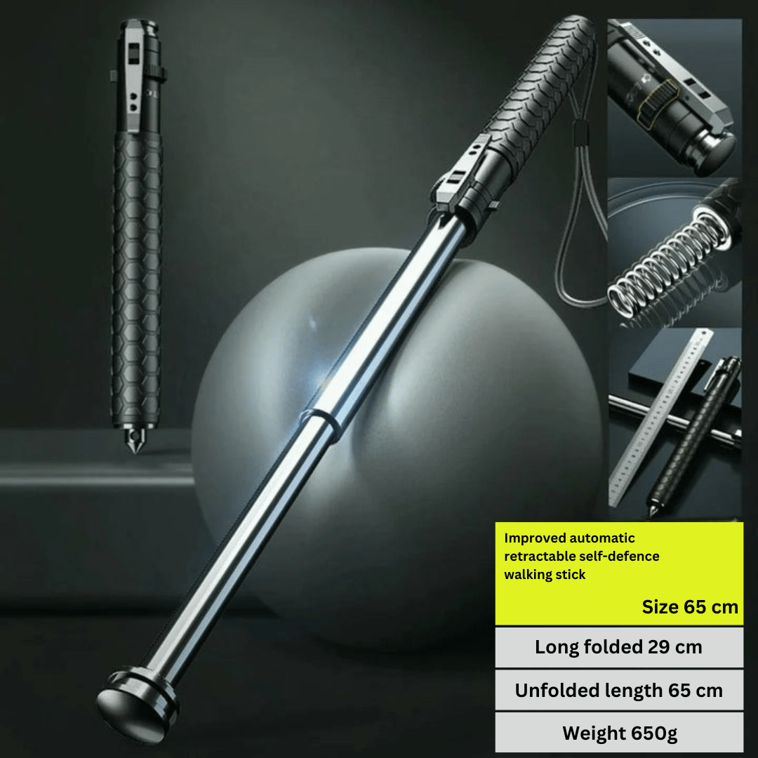 Folding Trekking Pole — Auto Pop-Up Alloy Walking Stick 6