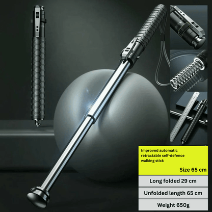 Folding Trekking Pole — Auto Pop-Up Alloy Walking Stick 6