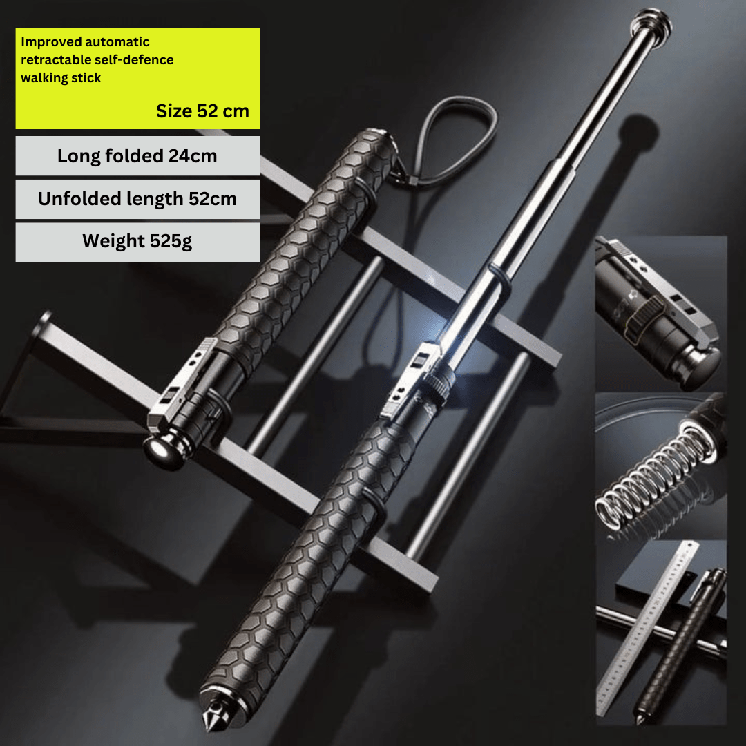Folding Trekking Pole — Auto Pop-Up Alloy Walking Stick 7