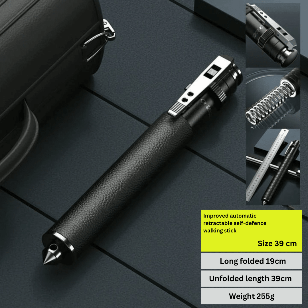 Folding Trekking Pole — Auto Pop-Up Alloy Walking Stick 8
