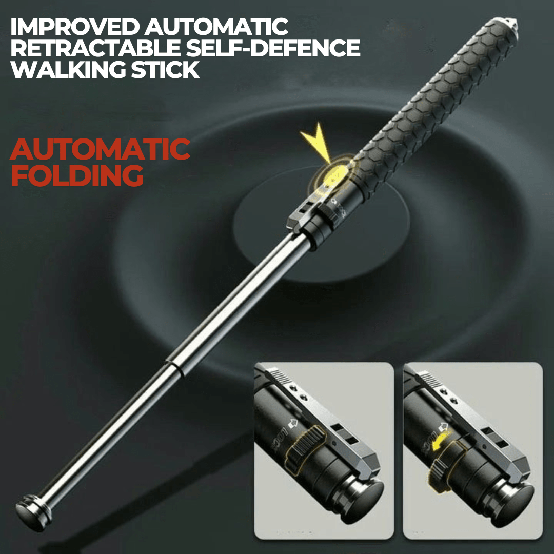 Folding Trekking Pole — Auto Pop-Up Alloy Walking Stick 9