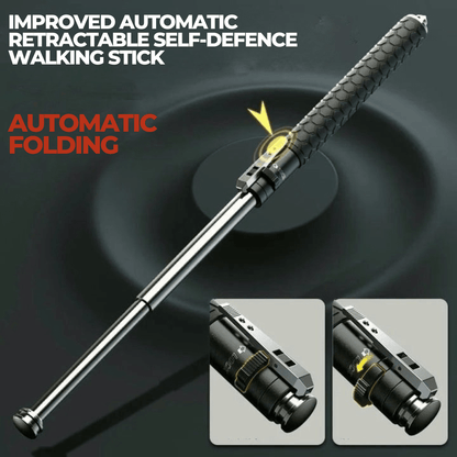 Folding Trekking Pole — Auto Pop-Up Alloy Walking Stick 9