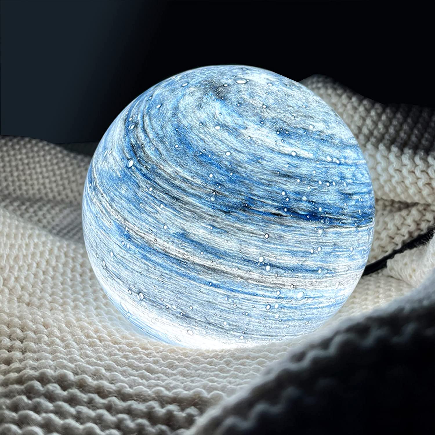 Glass Moon Lamp — 16 Colors with Remote Control 8