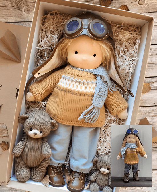 Handmade Waldorf Wool Doll — Soft and Natural 1