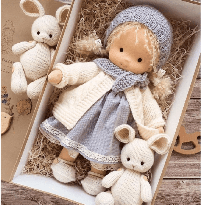 Handmade Waldorf Wool Doll — Soft and Natural 3