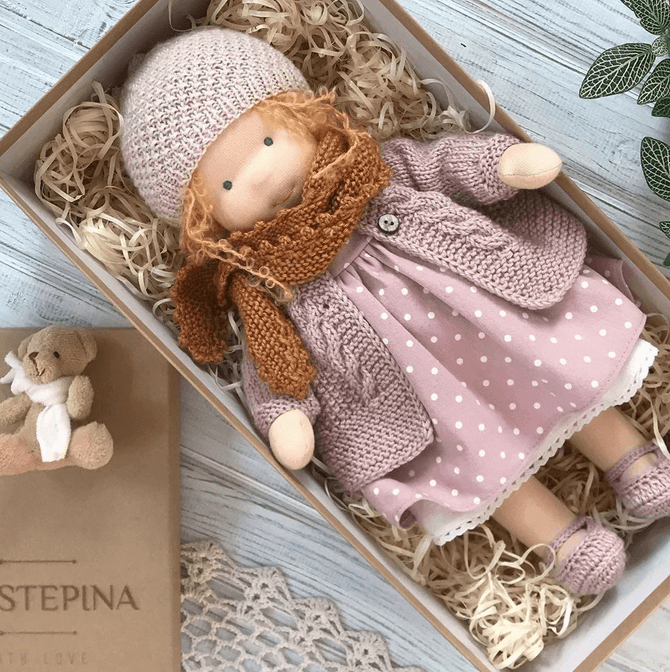 Handmade Waldorf Wool Doll — Soft and Natural 4