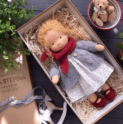 Handmade Waldorf Wool Doll — Soft and Natural 8