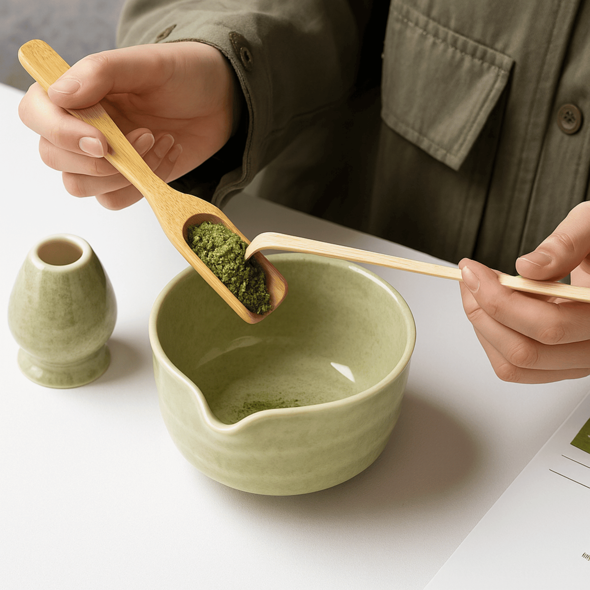 Japanese Matcha Tea Set — 6-Piece Bowl, Whisk & Scoop 2