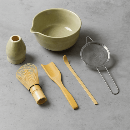 Japanese Matcha Tea Set — 6-Piece Bowl, Whisk & Scoop 3