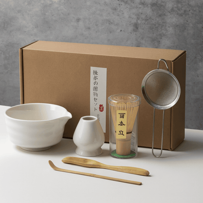 Japanese Matcha Tea Set — 6-Piece Bowl, Whisk & Scoop 5