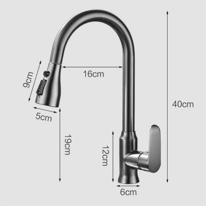 Kitchen Faucet With Pull-Out Sprayer & 360° Swivel 10