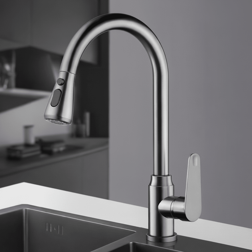 Kitchen Faucet With Pull-Out Sprayer & 360° Swivel 11