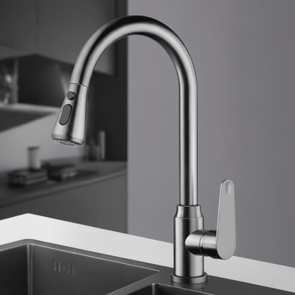 Kitchen Faucet With Pull-Out Sprayer & 360° Swivel 11