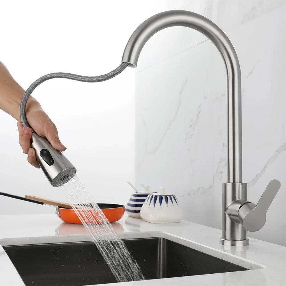 Kitchen Faucet With Pull-Out Sprayer & 360° Swivel 4
