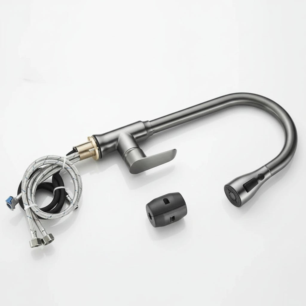 Kitchen Faucet With Pull-Out Sprayer & 360° Swivel 6