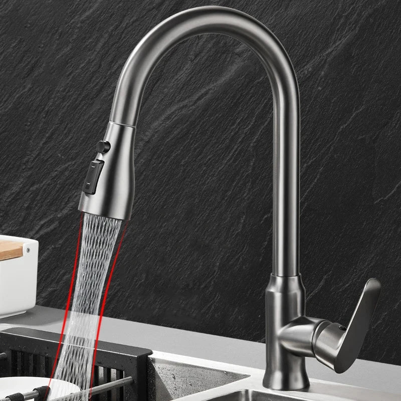 Kitchen Faucet With Pull-Out Sprayer & 360° Swivel 8