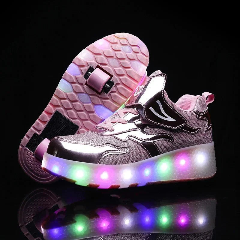 LED Roller Sneakers — Light-Up Shoes for Kids 10