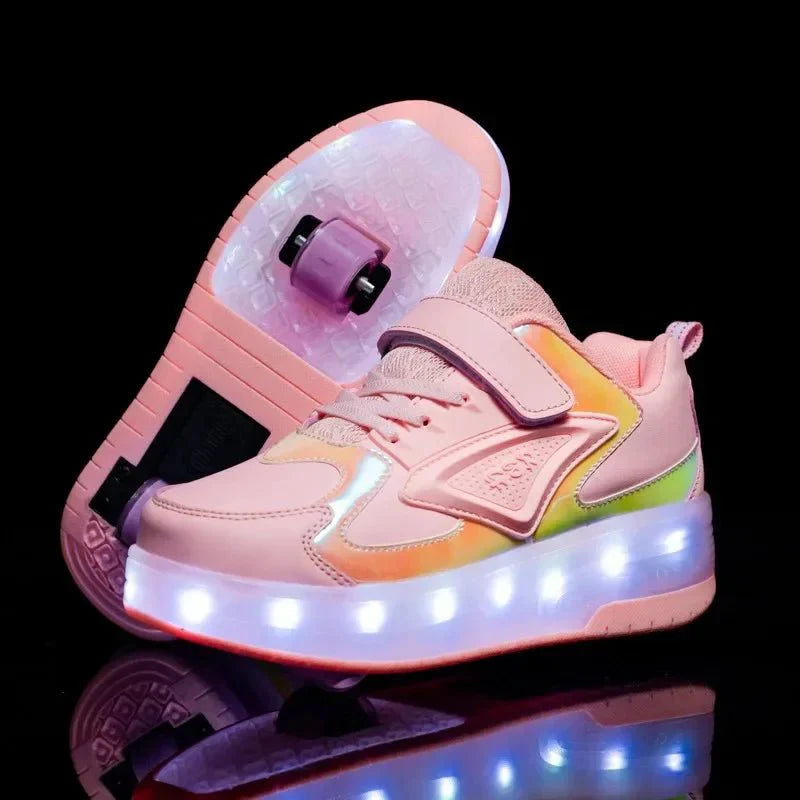 LED Roller Sneakers — Light-Up Shoes for Kids 13